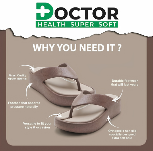 DOCTOR HEALTH SUPER SOFT Women's Orthopedic Cloud Cushion Flip Flops | Soft EVA Anti-Slip Comfort Slippers
